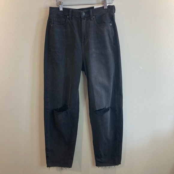 AMERICAN EAGLE Sz  4 Short Relaxed Mom Jeans High Waist Ankle Length Jeans NEW - Picture 2 of 15